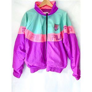 FILA PRO BEACH NEON WINDBREAKER JACKET - SMALL